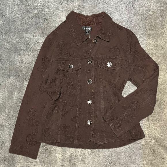 Analogy Y2k Embroidered Womens Jacket - Picture 1 of 8